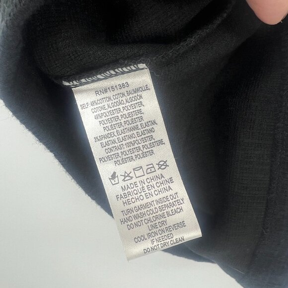 Current Air Black Mixed Media Short Sleeve Top Women's XS - Picture 4 of 4